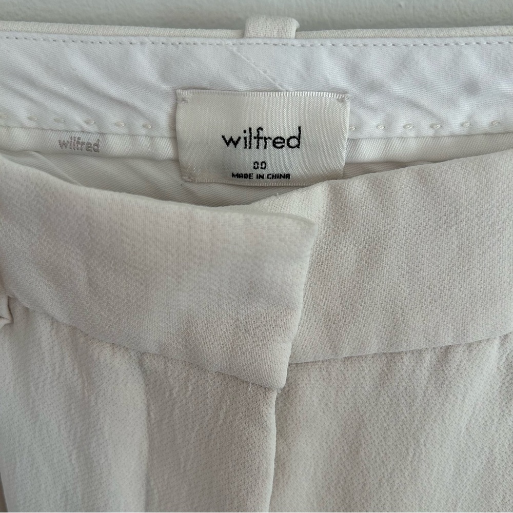 (SOLD) WILFRED x ARITZIA Effortless Pants Cropped Size 00 Light Birch - Picture 5 of 12